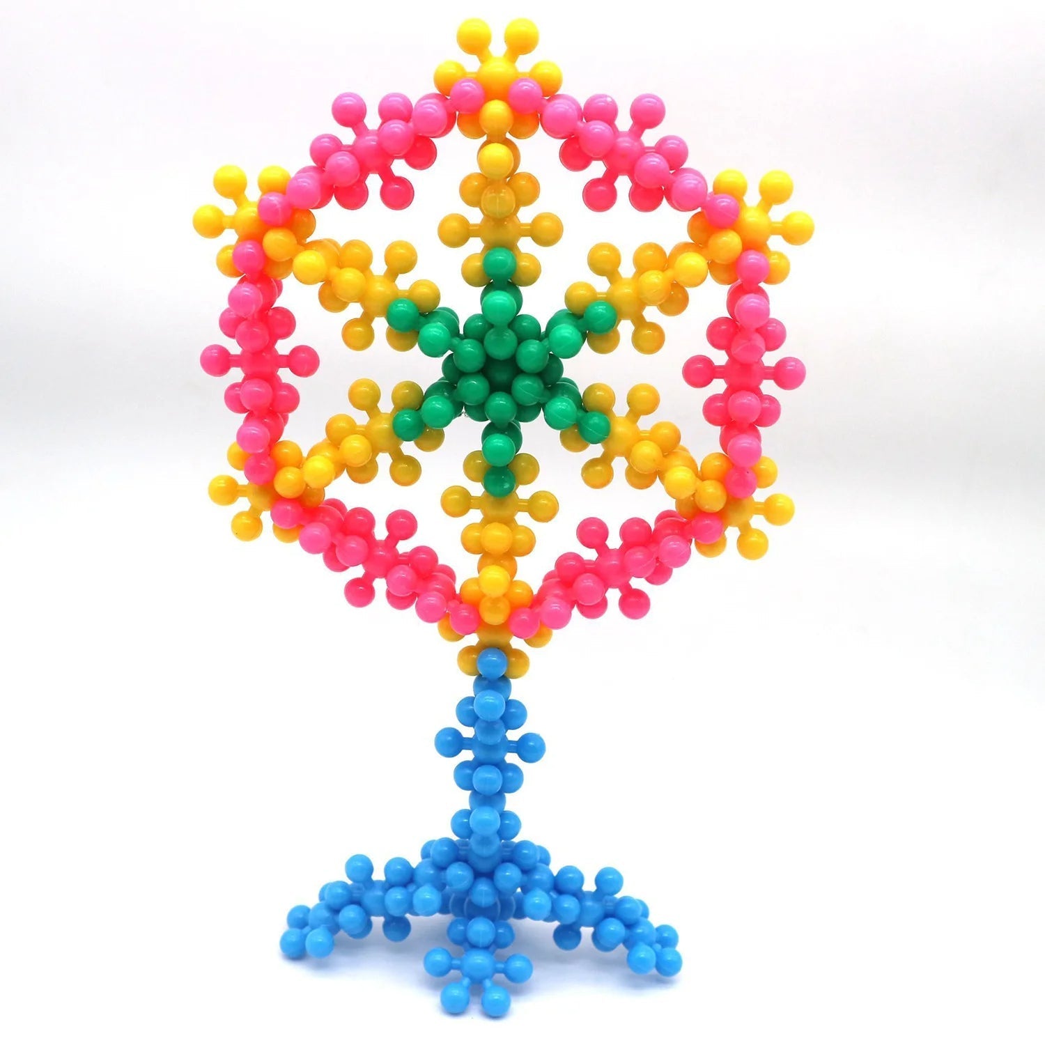 LuxeMontessori Schneeflocken Bauklötze | Elegante und pädagogische Bauklötze für kreative Entwicklung und Spielspaß