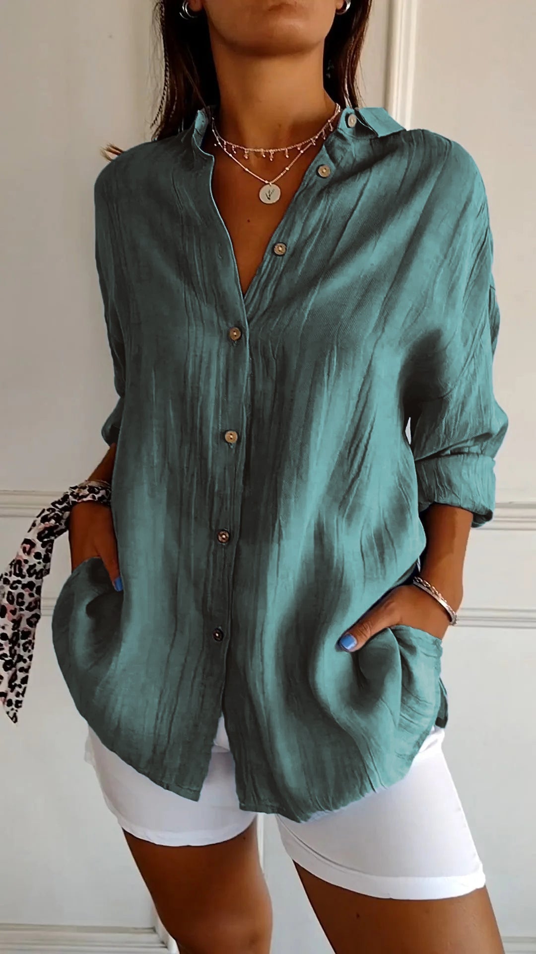 Elegante leichte Bluse für Damen | Lange Ärmel