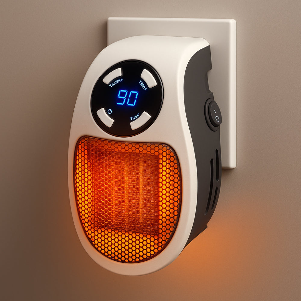 Keramischer Heizlüfter | Heizung für Steckdose | Leiser Mini-Heizlüfter | ThermoDock