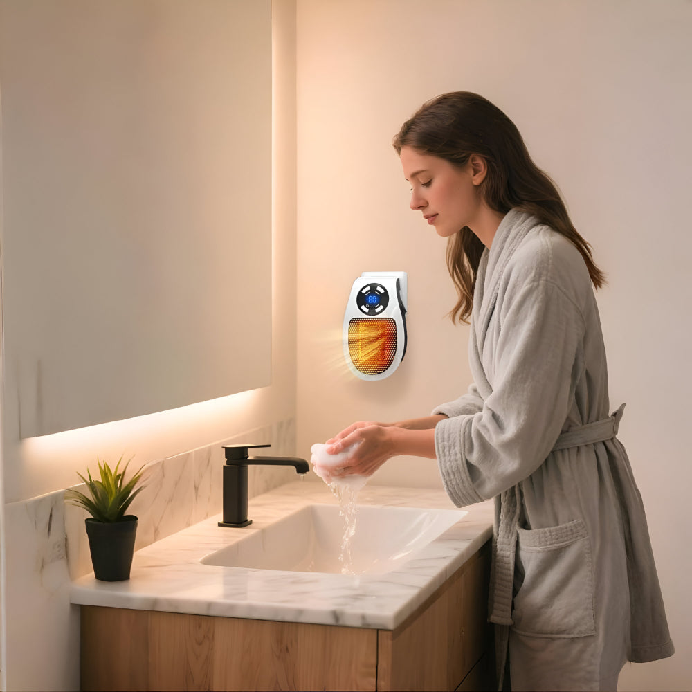 Keramischer Heizlüfter | Heizung für Steckdose | Leiser Mini-Heizlüfter | ThermoDock