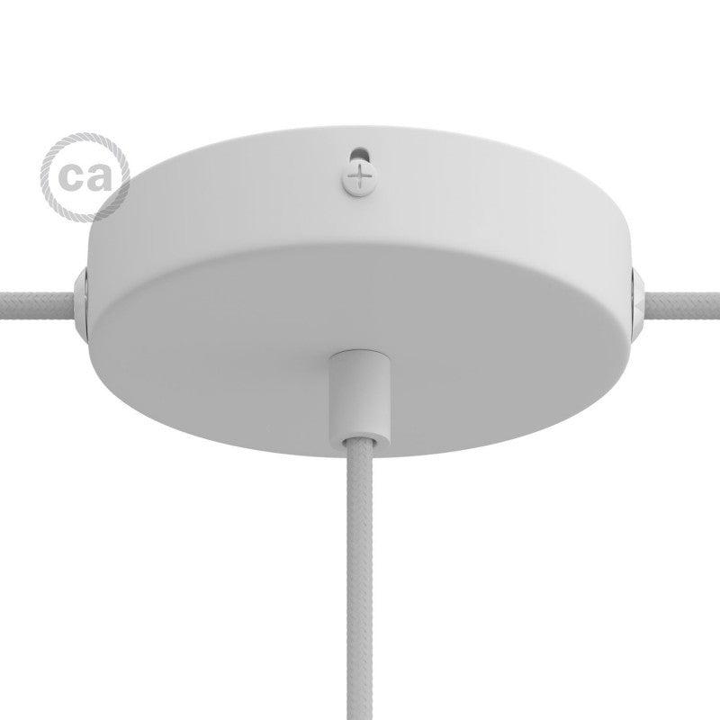 Rosette für 1 Lampe Ø12 Matt Weiß mit Seitenlöchern