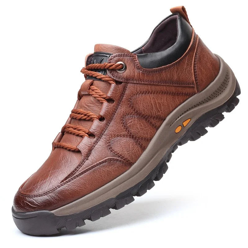 Echtes Leder Handgenähte Freizeitschuhe Herren