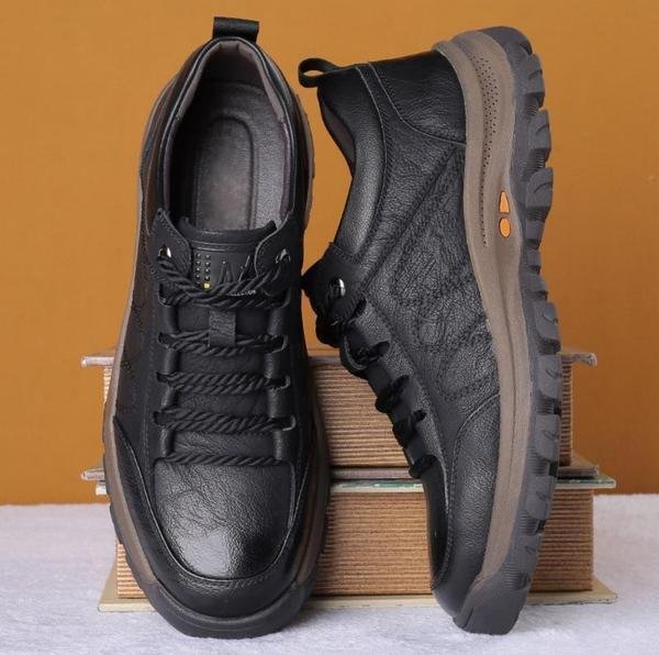 Echtes Leder Handgenähte Freizeitschuhe Herren