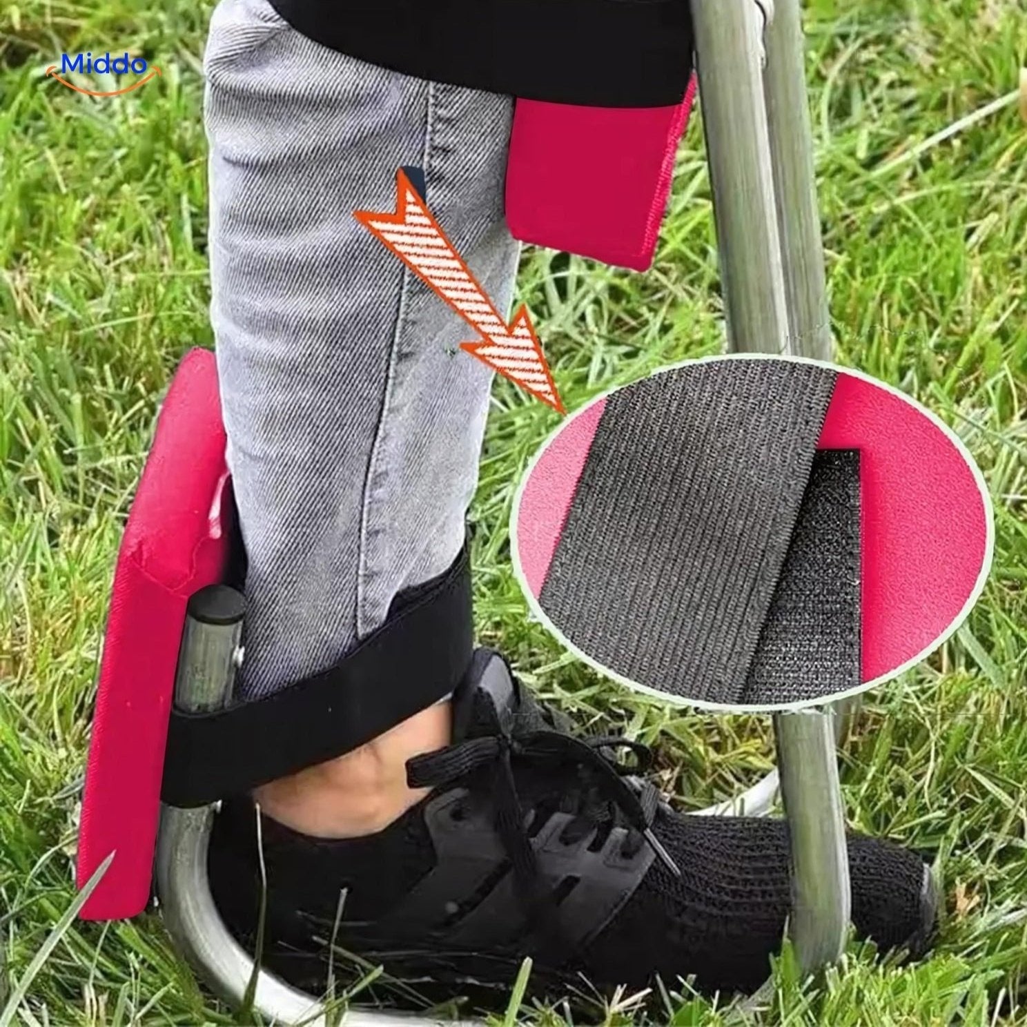 KneeEase Gartenkniepolster & Hocker | Tragbar mit verstellbarem Haltegriff für optimalen Komfort