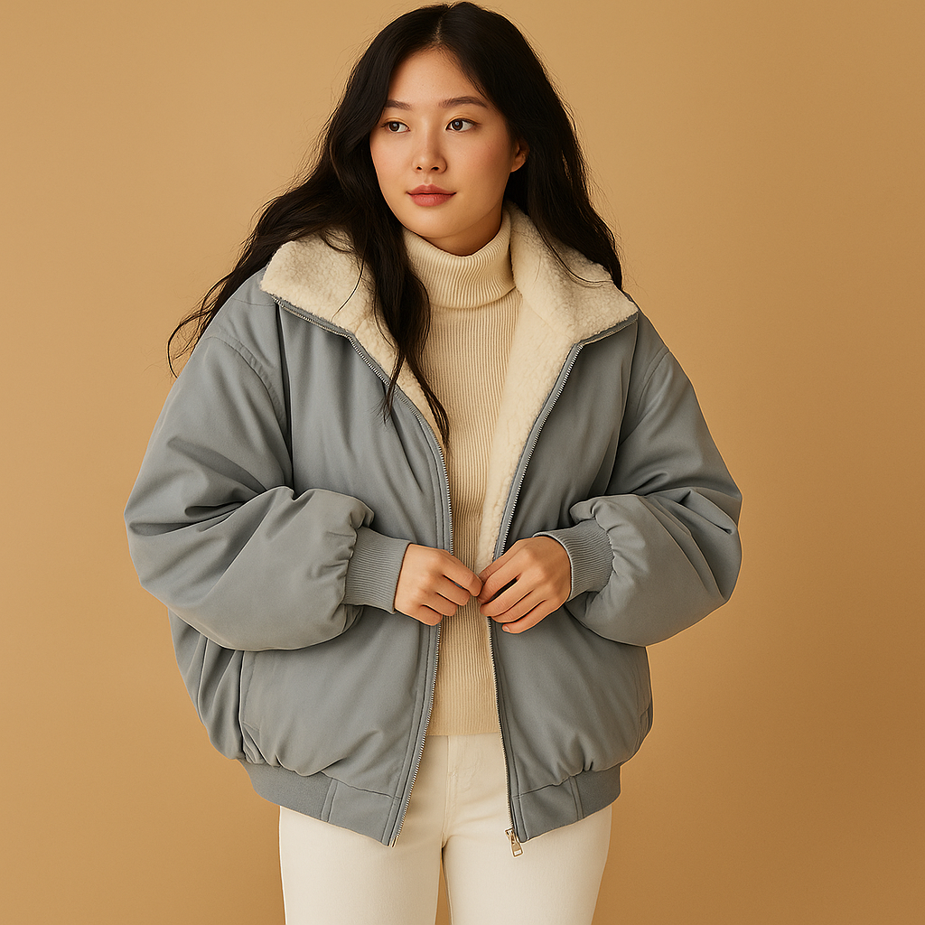 Yarice Kurze Winterjacke mit Kapuze – Warm und Elegant