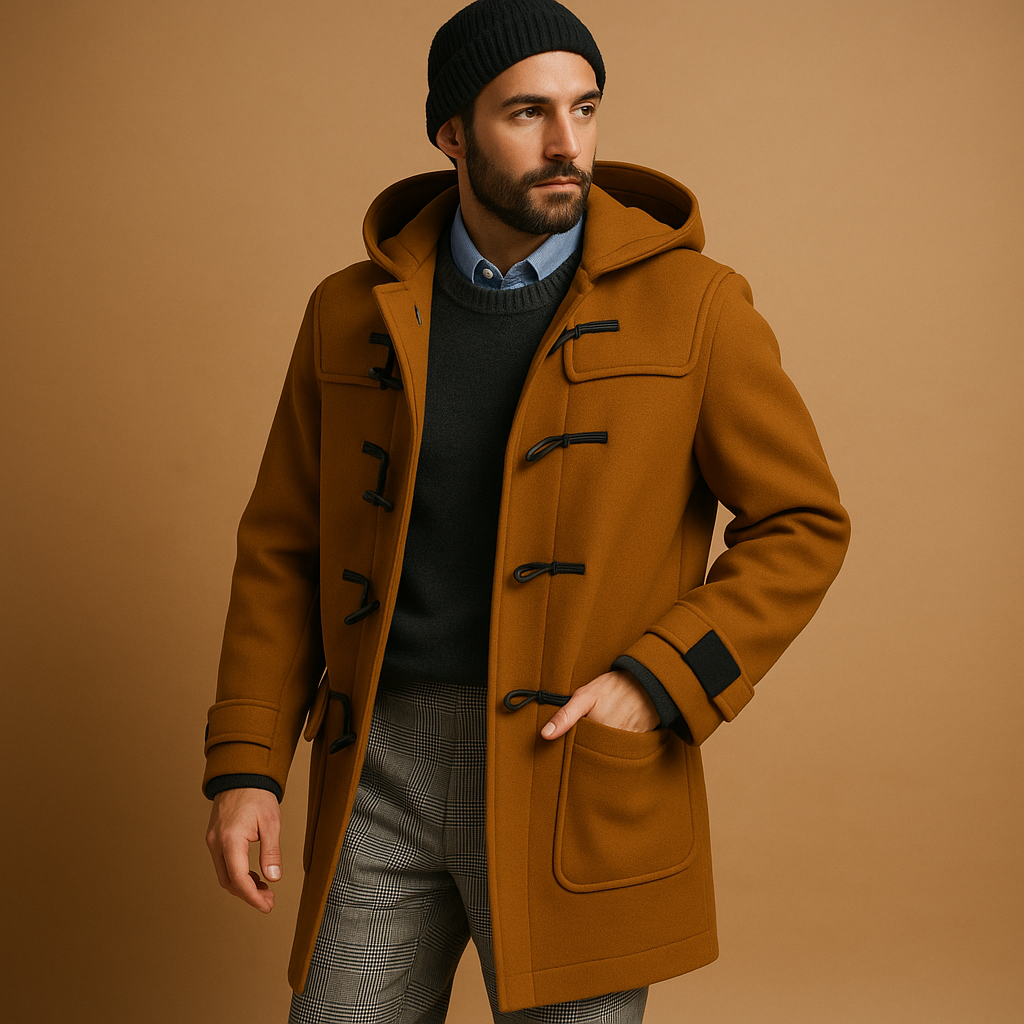 Langer Mantel für Herren mit lässigem Schnitt | Ideal für den Winter