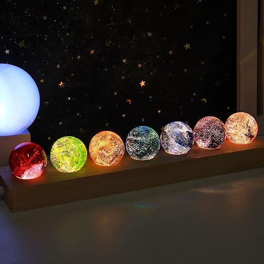 Kristalllampe mit kosmischen Lichteffekten