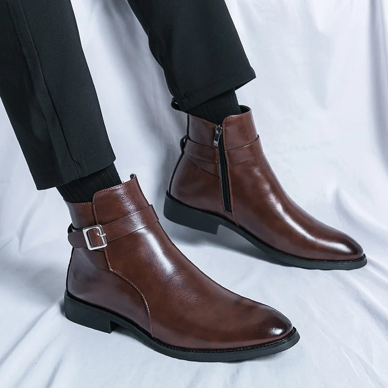 Elegante Lederstiefel für Herren | Komfort