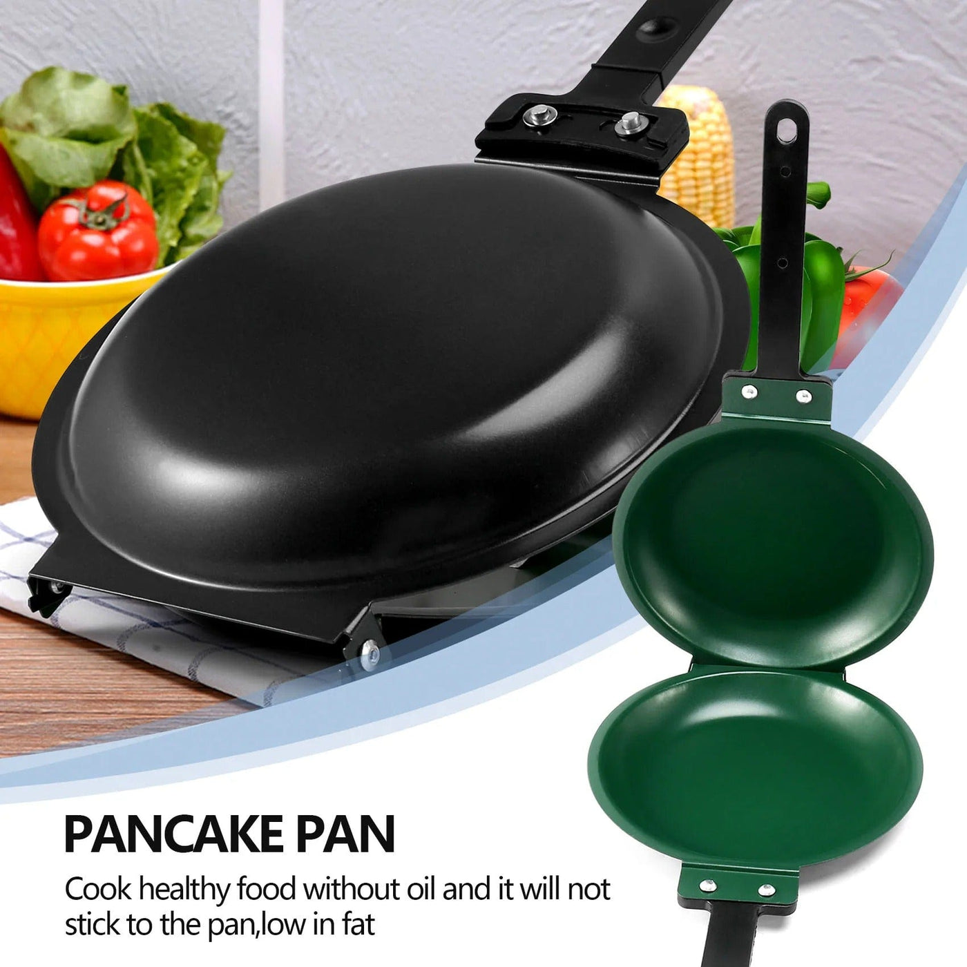 MasterPan Doppelseitige Antihaftpfanne – Für perfektes Kochen ohne Anhaften