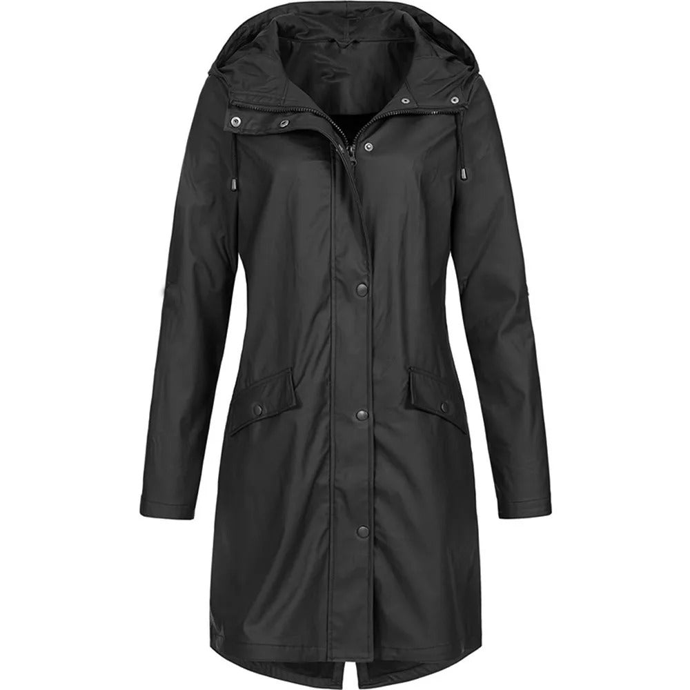 Damen Regenjacke mit Kapuze – Leichter Schutz gegen Regen