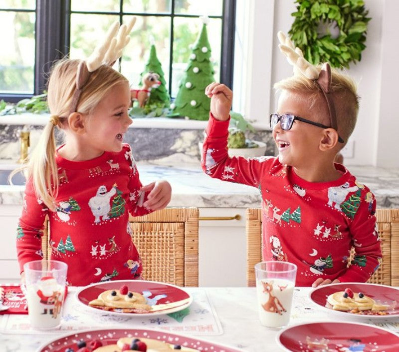 Rote Schneemann passende Familien-Weihnachtspajamas