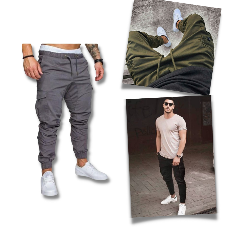 Herren Slim Fit Cargo-Hose