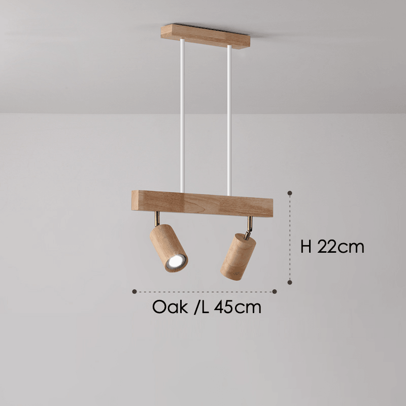 Verstellbare Holz-Deckenlampe Minimalistisch Massivholz