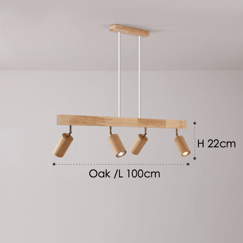Verstellbare Holz-Deckenlampe Minimalistisch Massivholz