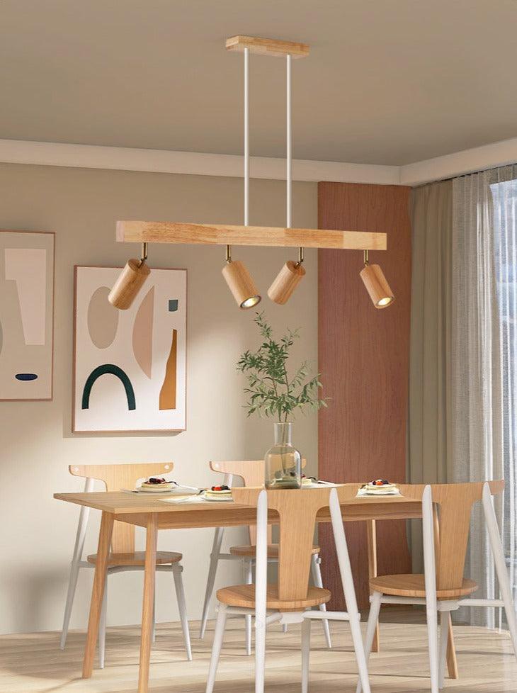 Verstellbare Holz-Deckenlampe Minimalistisch Massivholz