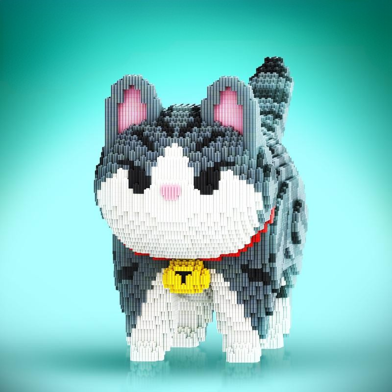 BrickPaw Mega Baukatze | Baue deine eigene riesige Katze für endlosen Spielspaß
