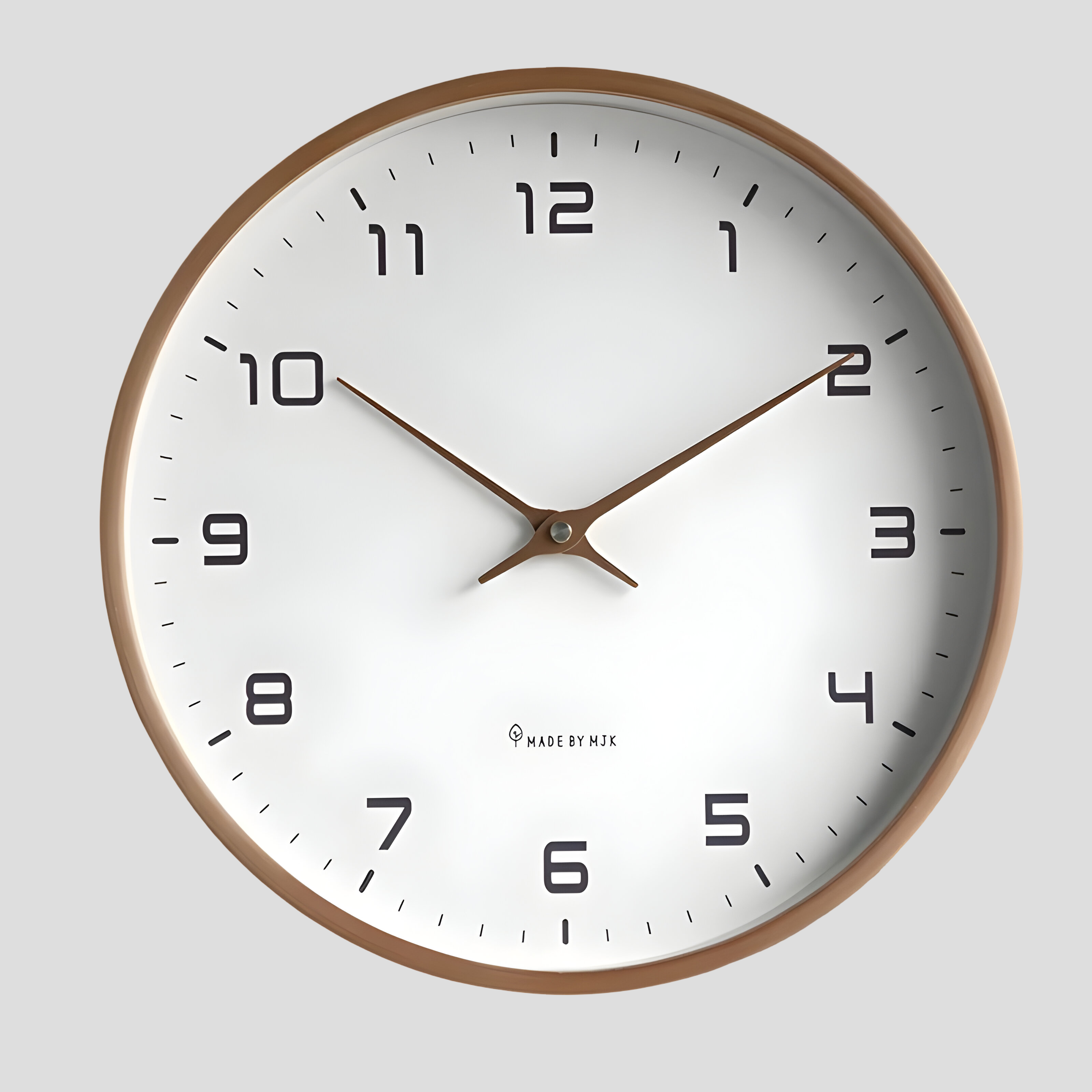 Geräuschlose Holz-Wanduhr | Modernes Runddesign