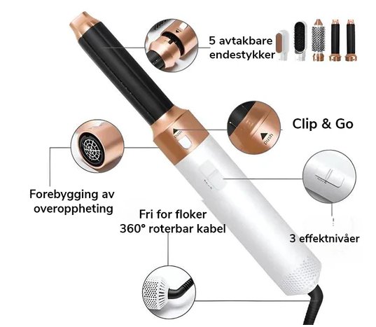 Professioneller 5-in-1 Airstyler - Innovativer Haistyler mit Coanda-Effekt