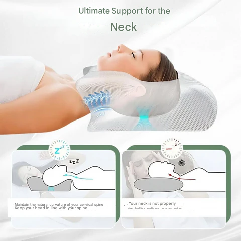 Orthopäisches Kissen | Ergonomische Unterstützung für Nacken und Rücken | Memory Foam
