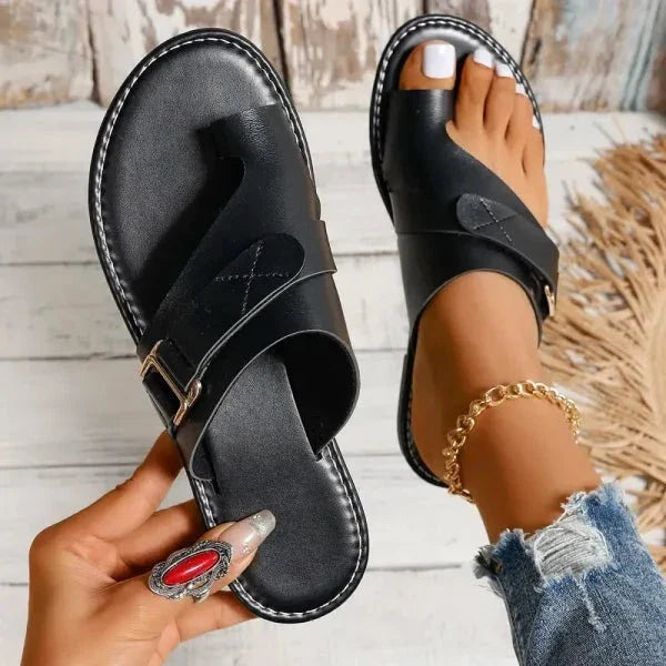 Frauen Orthopädische Hallux Valgus Korrektur Leder Sandalen