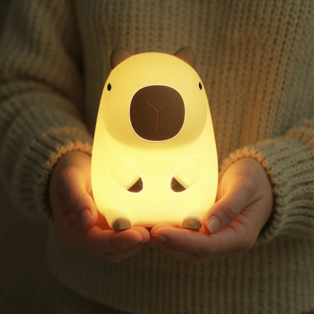 SquishBara | Capybara Squishy Nachtlicht Ideales Geschenk für Alle Altersgruppen