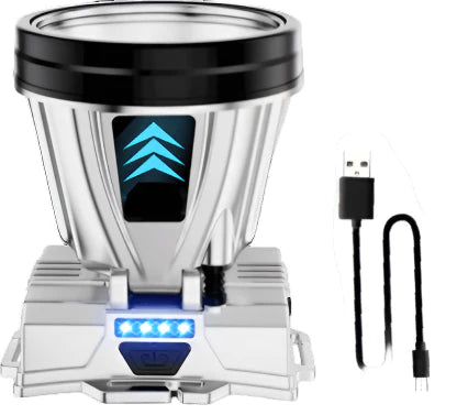 LuxeBeam LED Stirnlampe | Beleuchte deinen Weg mit einer ultrahellen und langlebigen Lichtquelle für nächtliche Abenteuer.