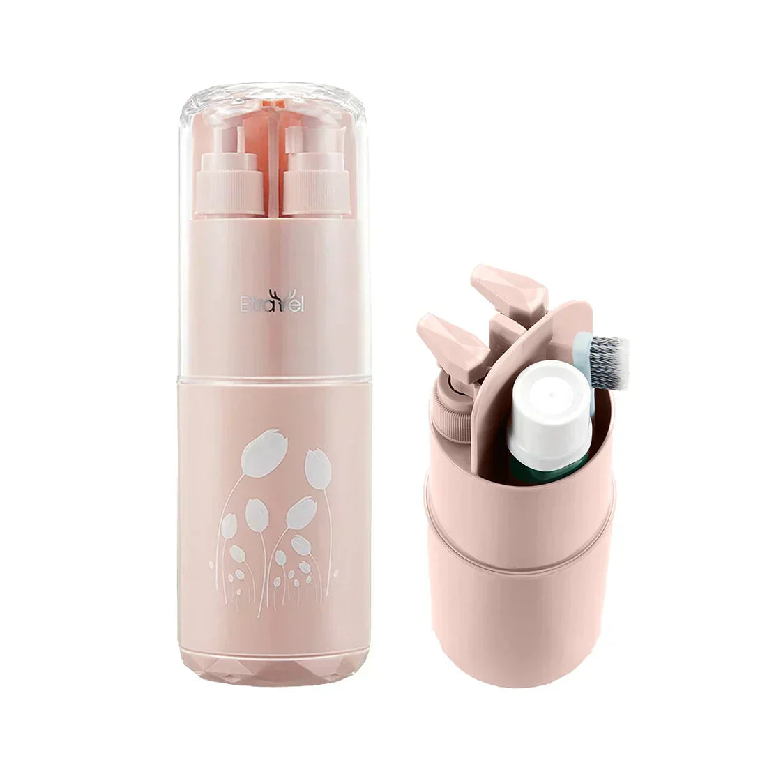 LuxeVoyage Elite Reise Toilettas Set | 8-in-1 minimalistische Utensilien für mühelose Organisation und Stil unterwegs