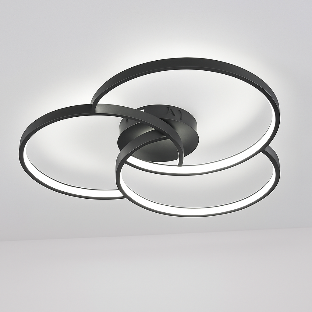 Design LED Deckenleuchte Rosette drei Kreise Bwart
