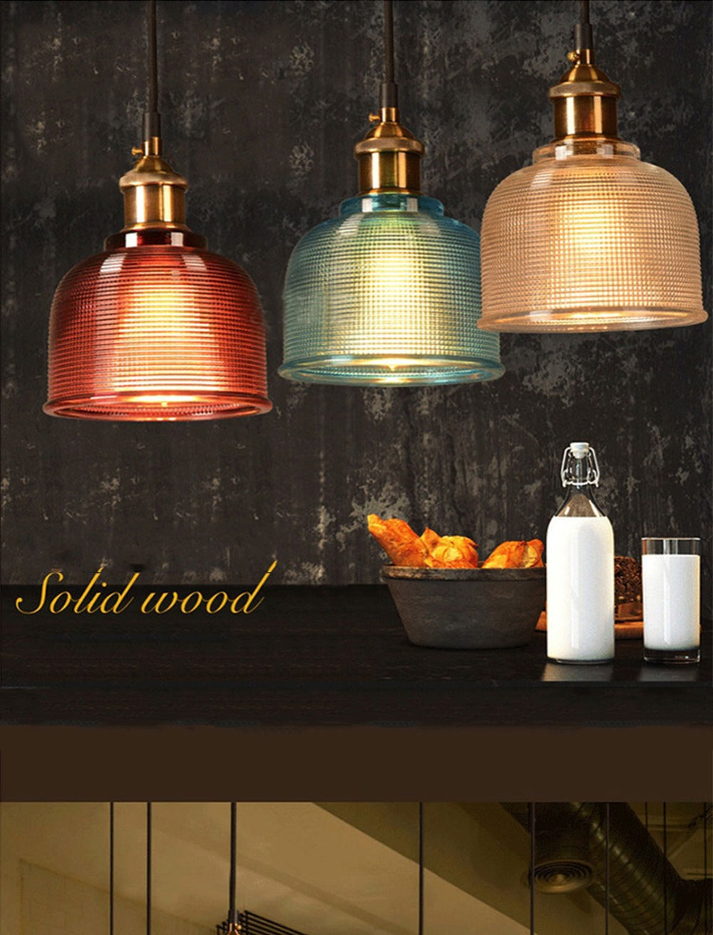 Frendorf | Retro Glas Pendelleuchte | Europäisches Vintage Design
