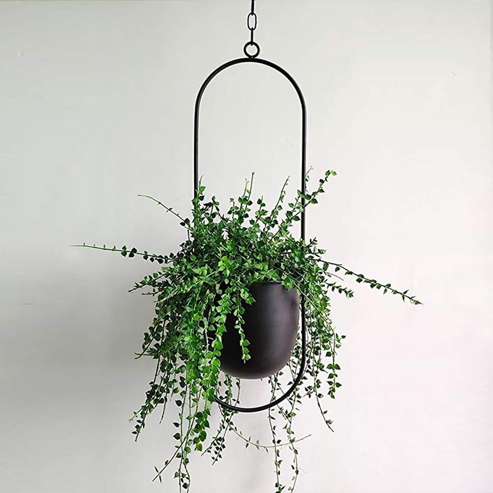 FloraFrame – Eleganter Metall Pflanzenhalter für Wand oder Decke