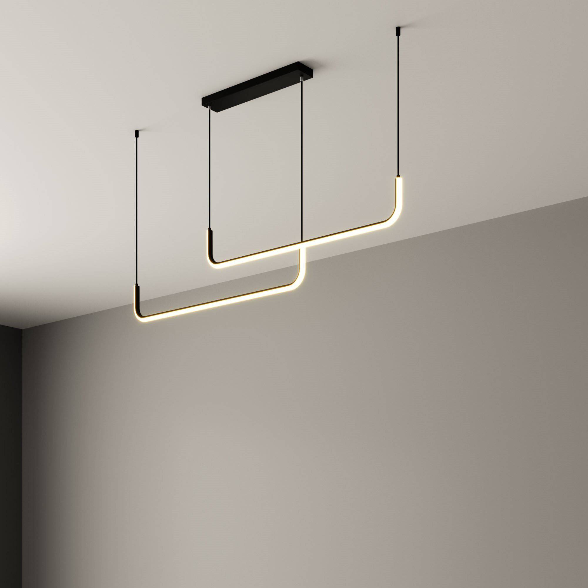 Moderne LED-Hängelampe aus Aluminium im Design Hang