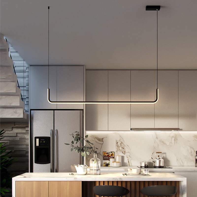Moderne LED-Hängelampe aus Aluminium im Design Hang