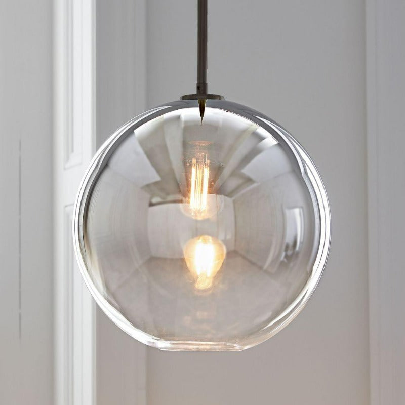 Frendorf | Glaskugel Pendelleuchte | Modernes Messing Design