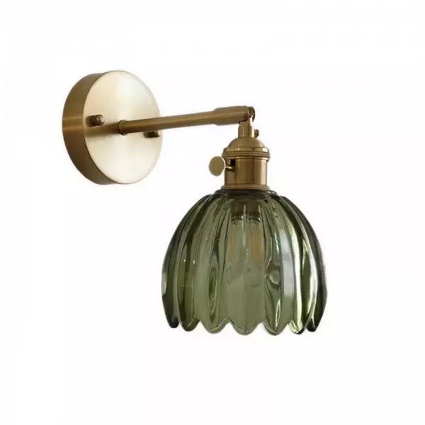 Retro-Blumenknospen-Tulpen-Glas-Wandleuchte