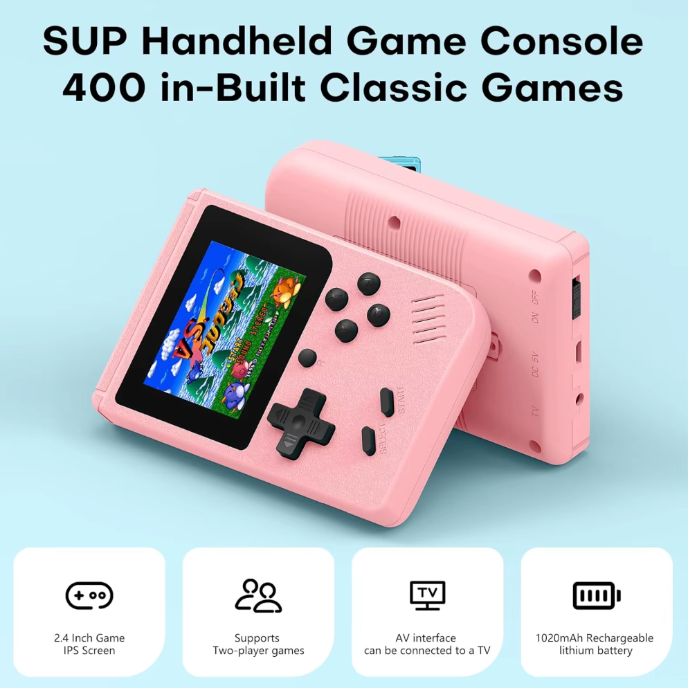 400 i 1 Spielkonsole - Retro Taschenformat Gaming