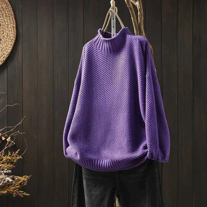 MILOU | GESTRICKTER ROLLKRAGENPULLOVER MIT STIL