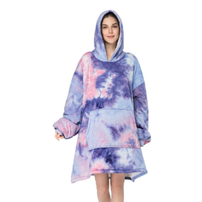 Ultraweiche Fleece- und Woll-Decke mit Kapuze für Komfort und Wärme zu Hause