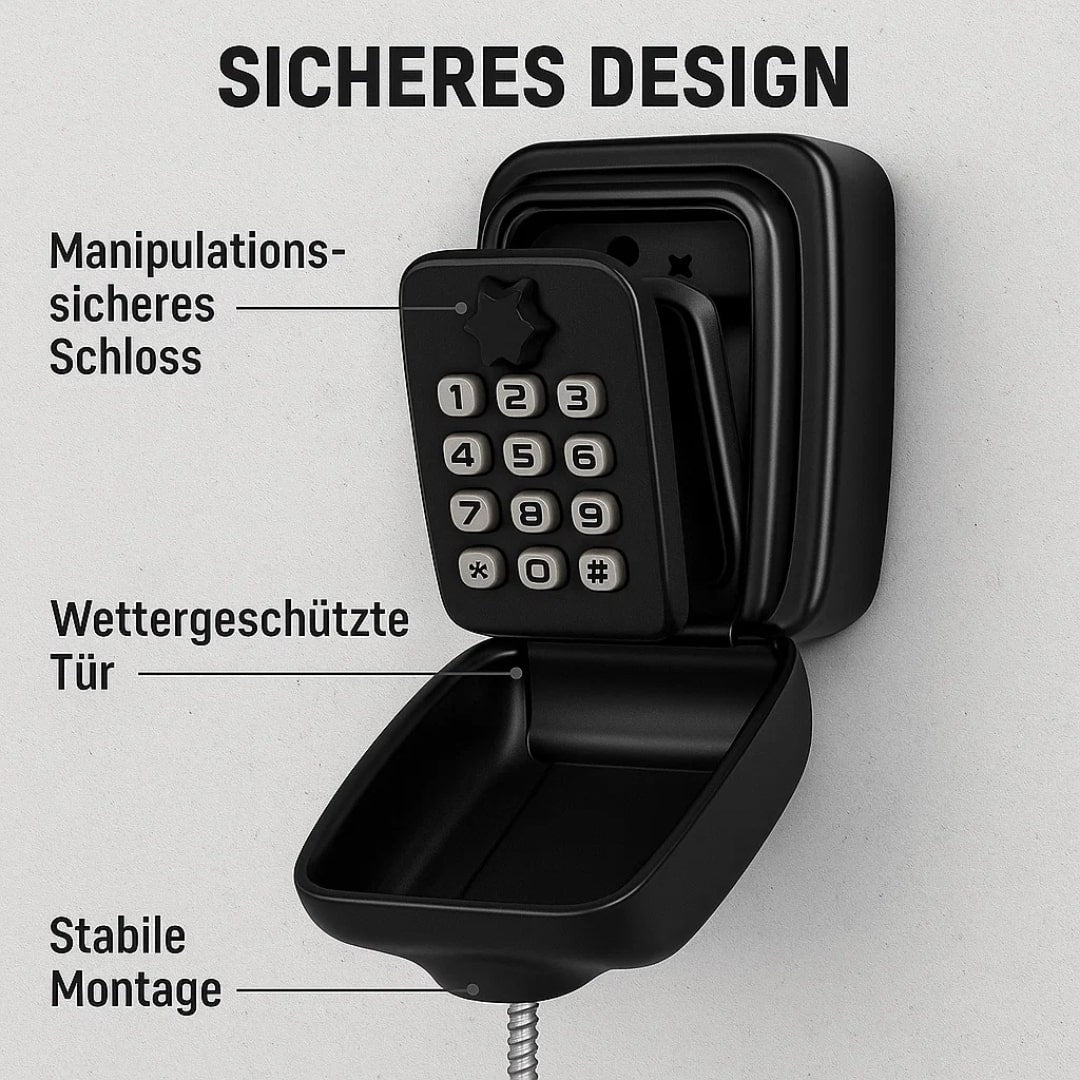 Schlüsselkasten Außen | Schlüsselsafe mit Code | SafeHaus