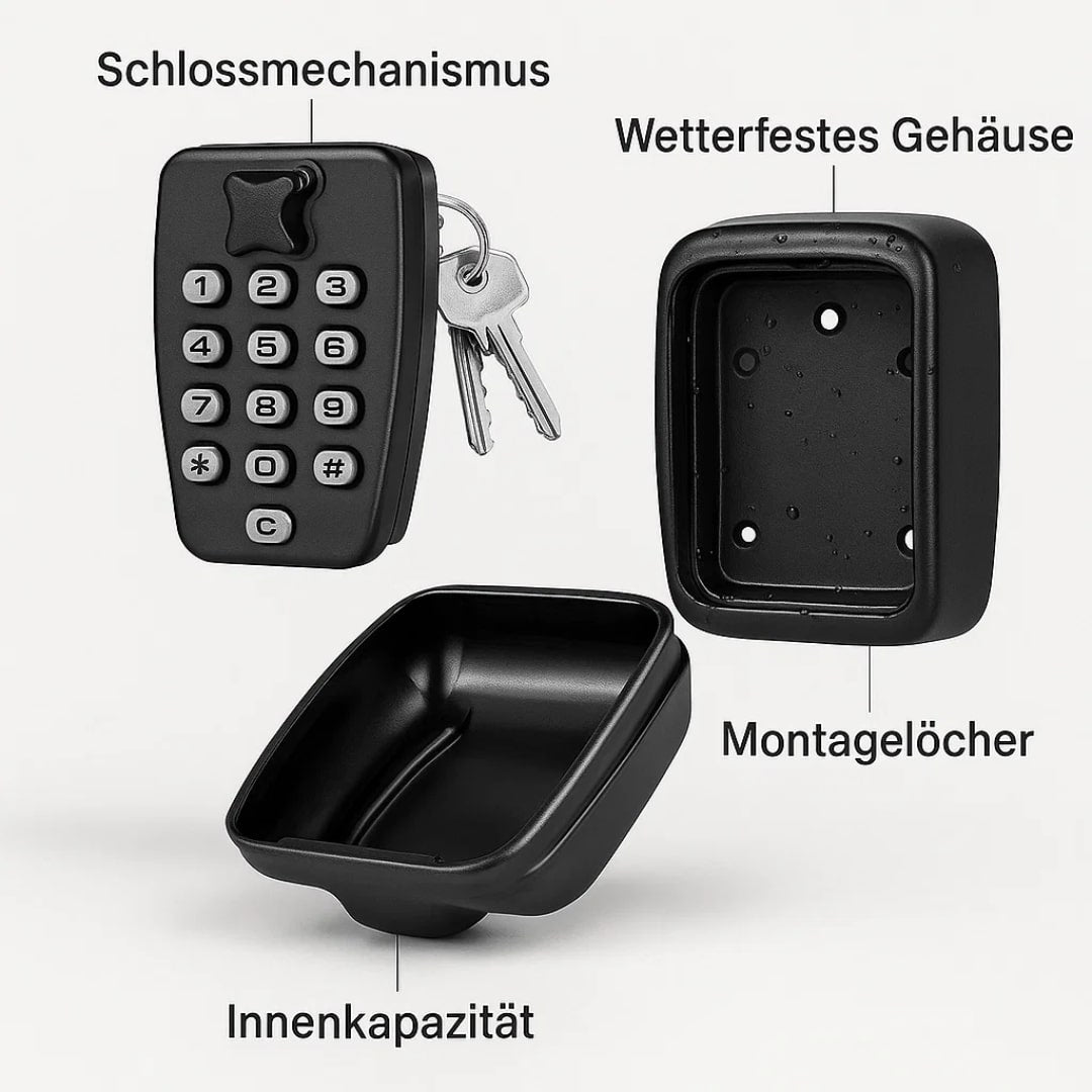 Schlüsselkasten Außen | Schlüsselsafe mit Code | SafeHaus