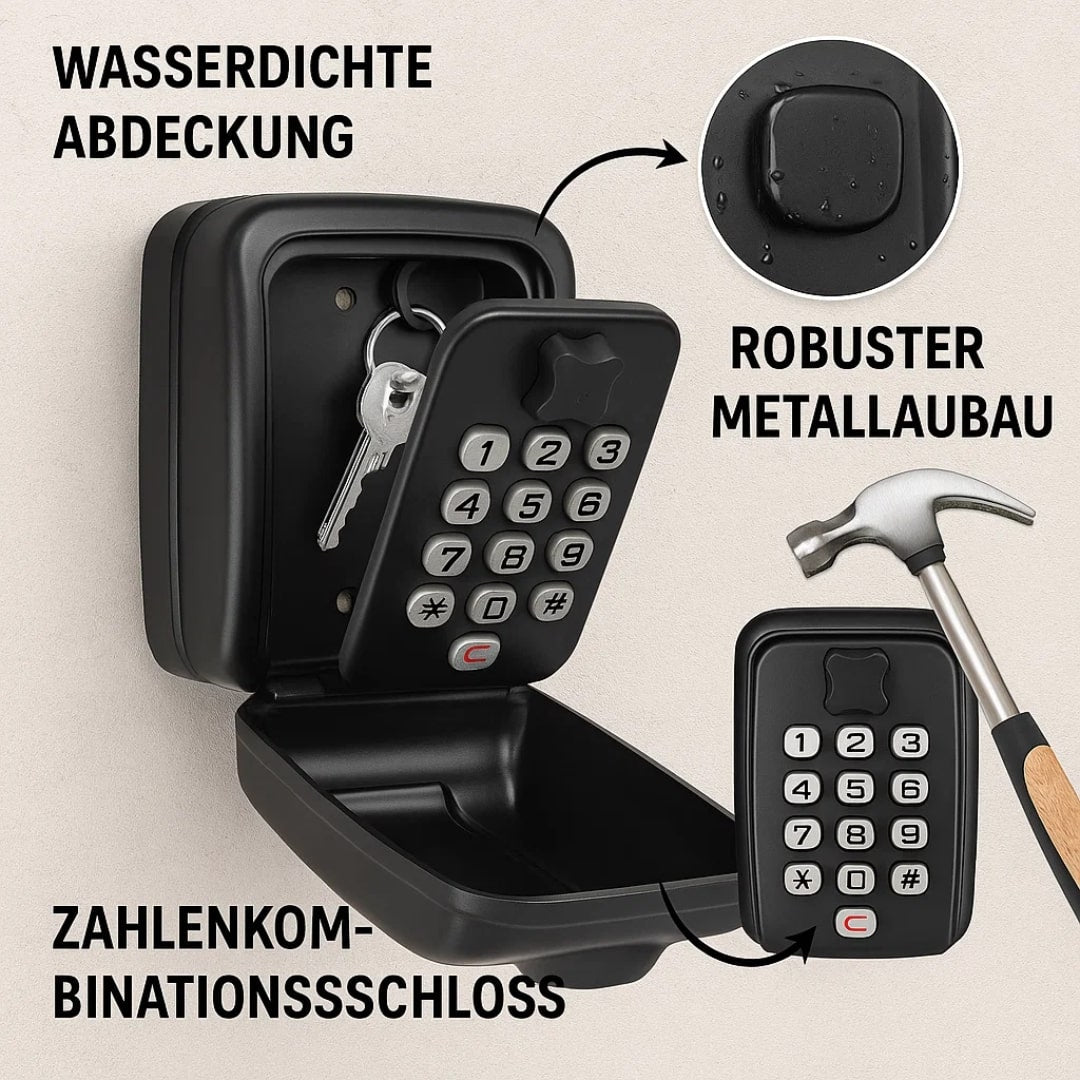 Schlüsselkasten Außen | Schlüsselsafe mit Code | SafeHaus