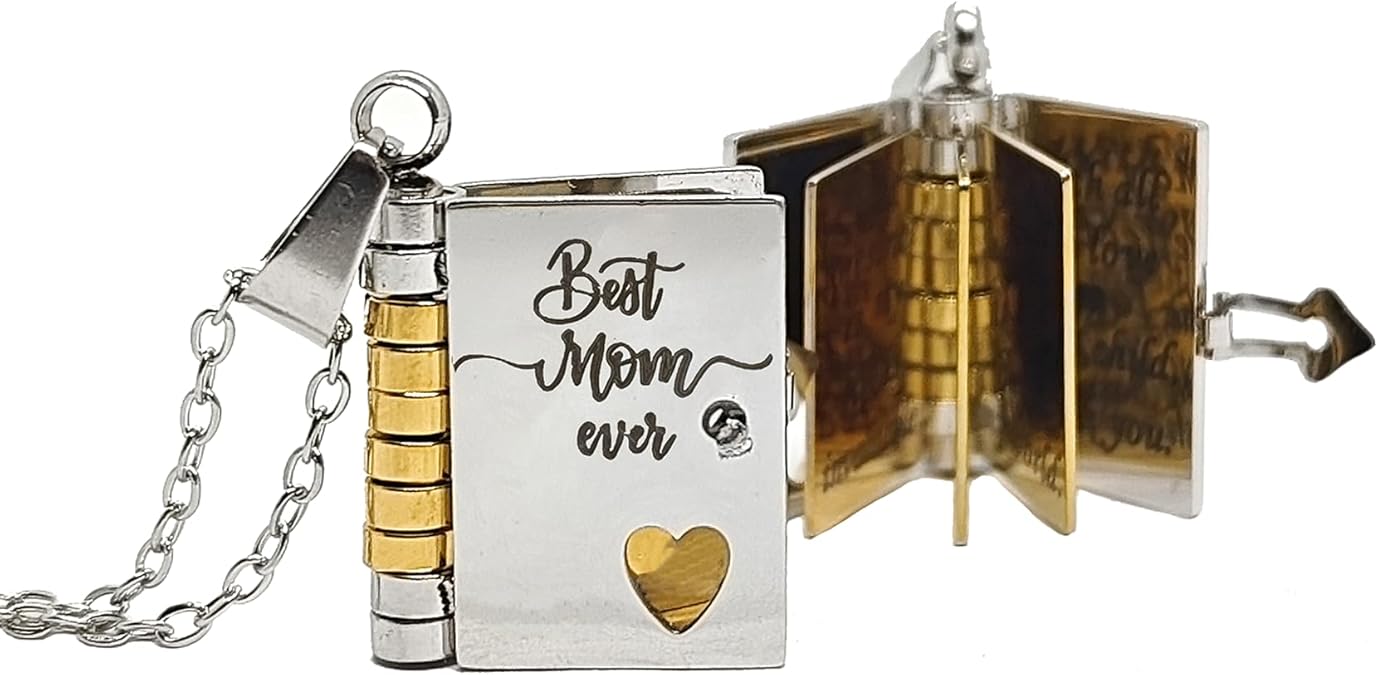 Erinnerungs Buchanhänger Kette – Symbolisches Schmuckstück mit Liebevoller Botschaft