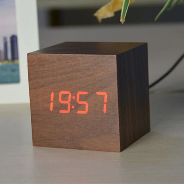 Kubus Digitale Tischuhr Modernes Interieur Dekor