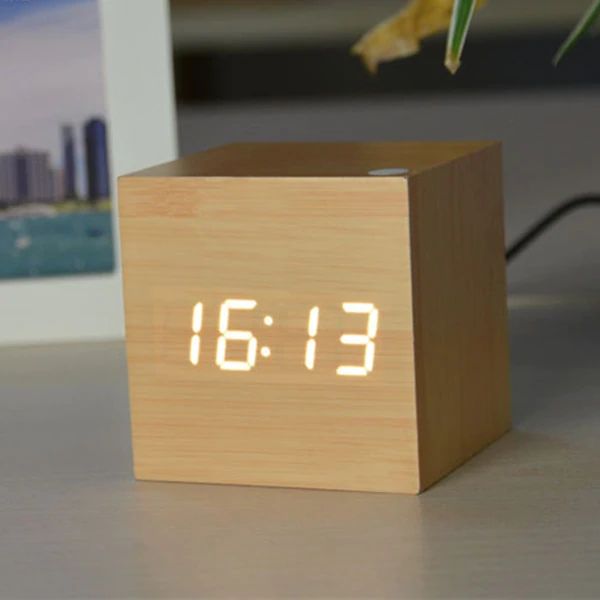 Kubus Digitale Tischuhr Modernes Interieur Dekor