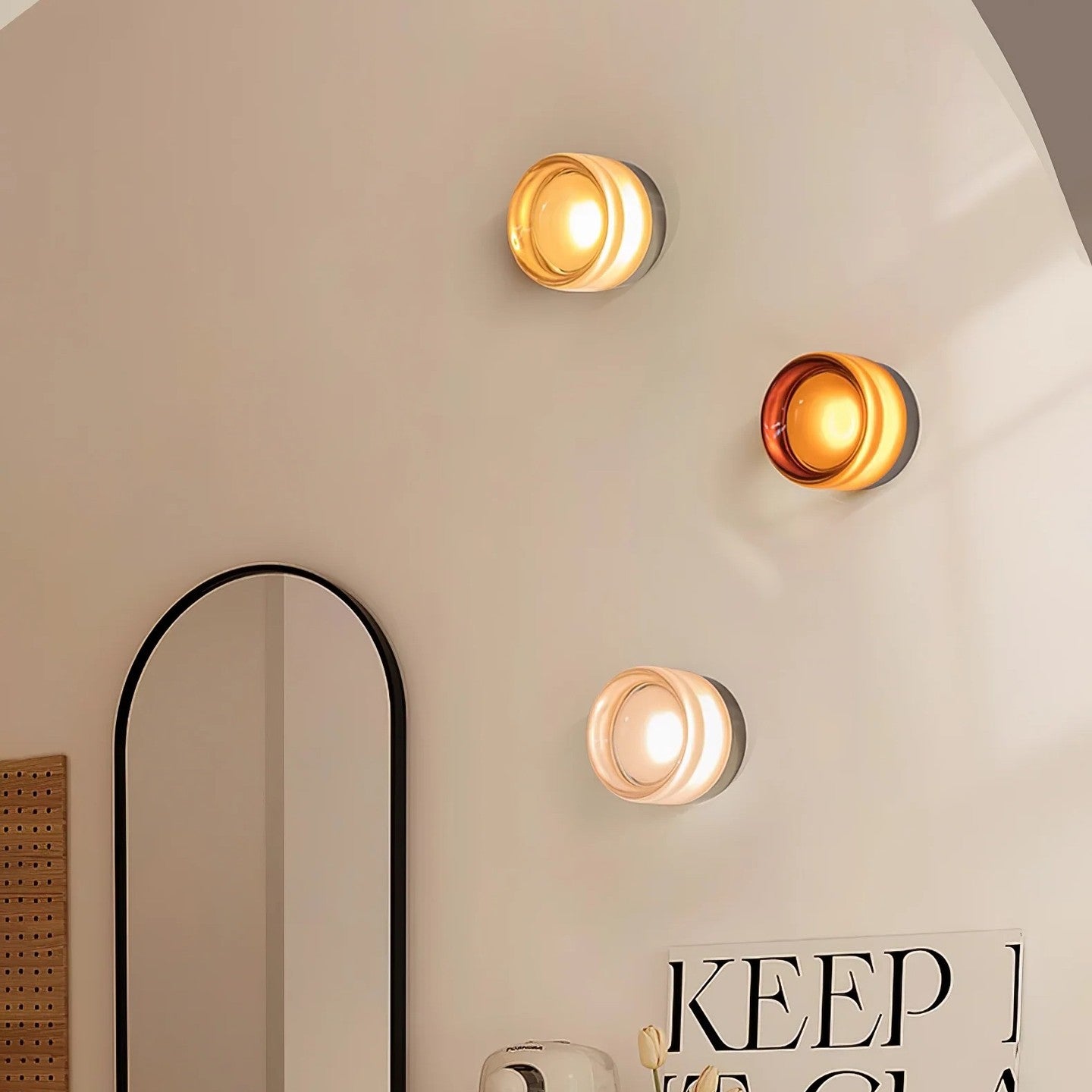Mystic - Dimple Flush Mount Wandleuchte