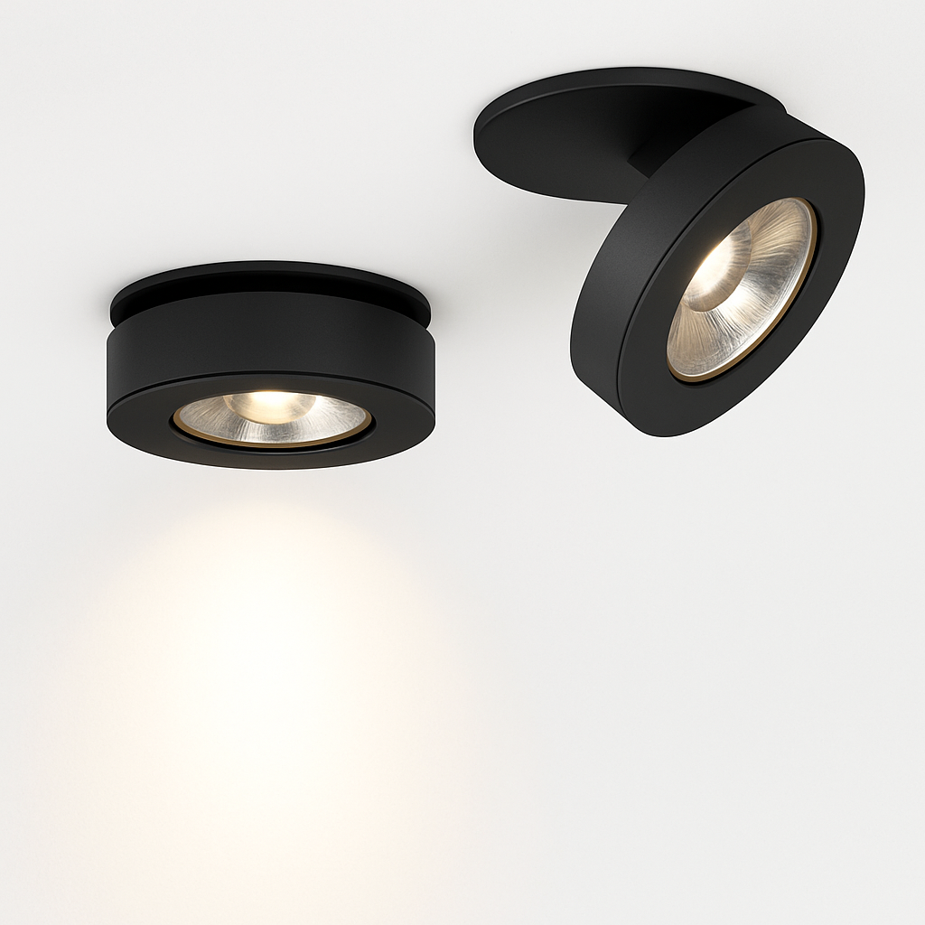 Moderne runde und schwenkbare LED-Einbauleuchte Slim