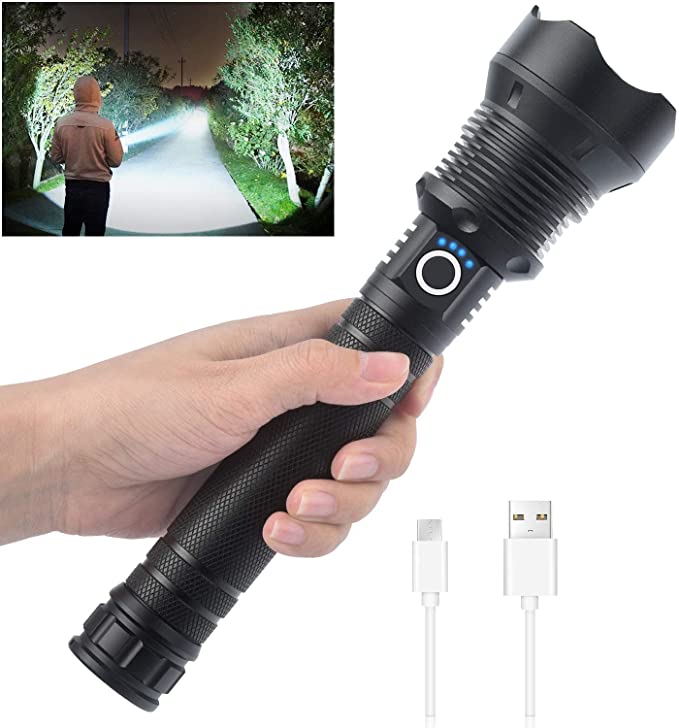 LuxeBeam Hochleistungs-Taschenlampe | Superhelle, langlebige und wiederaufladbare Taschenlampe für jede Situation