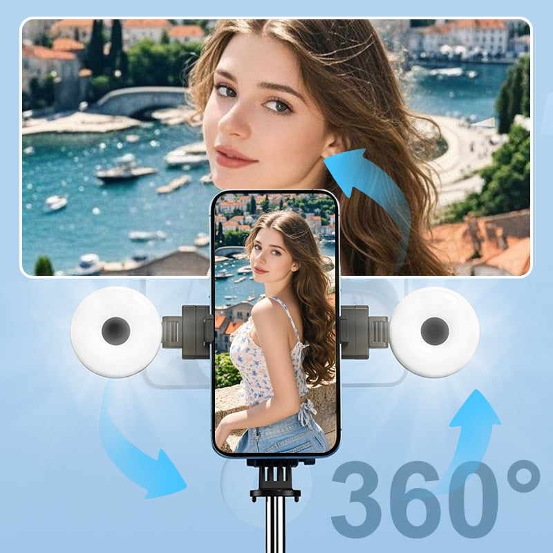 LuxuraSnap Elite Selfie Stick Stativ | Machen Sie atemberaubende Selfies mit integriertem LED-Fülllicht