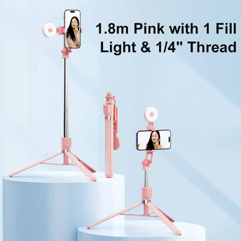 LuxuraSnap Elite Selfie Stick Stativ | Machen Sie atemberaubende Selfies mit integriertem LED-Fülllicht