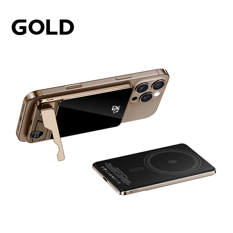 LuxuraTech Dual-Mode Magnetische Powerbank | Vielseitige Lade-Lösung mit integriertem Ständer für ultimativen Komfort
