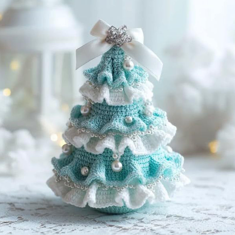WinterHaak DIY Weihnachtsbaum Häkelpaket – handgemachte Weihnachtsdekoration für zu Hause